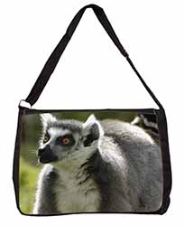 Ringtail Lemur Large Black Laptop Shoulder Bag School/College