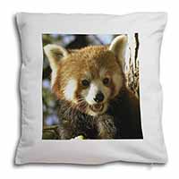 Red Panda Bear Soft White Velvet Feel Scatter Cushion