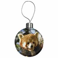 Red Panda Bear Christmas Bauble