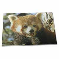 Large Glass Cutting Chopping Board Red Panda Bear