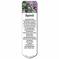 Squirrel by Flowers Bookmark, Book mark, Printed full colour