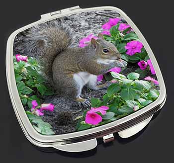 Squirrel by Flowers Make-Up Compact Mirror