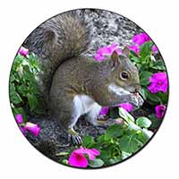 Squirrel by Flowers Fridge Magnet Printed Full Colour