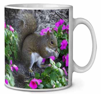 Squirrel by Flowers Ceramic 10oz Coffee Mug/Tea Cup