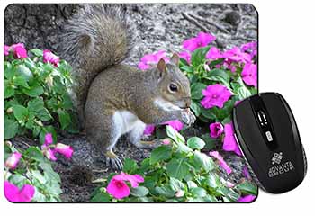 Squirrel by Flowers Computer Mouse Mat