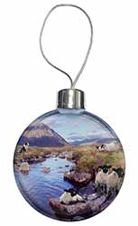 Border Collie on Sheep Watch Christmas Bauble
