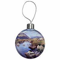 Border Collie on Sheep Watch Christmas Bauble