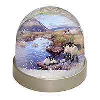 Border Collie on Sheep Watch Snow Globe Photo Waterball