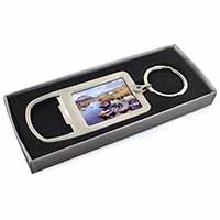 Border Collie on Sheep Watch Chrome Metal Bottle Opener Keyring in Box