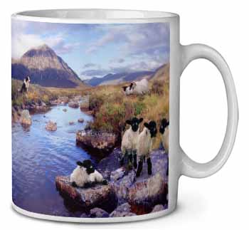 Border Collie on Sheep Watch Ceramic Coffee Mug/Tea Cup
