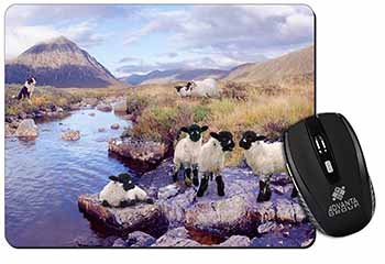 Border Collie on Sheep Watch Computer Mouse Mat