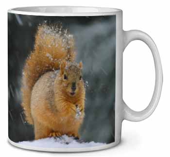 Red Squirrel in Snow Ceramic 10oz Coffee Mug/Tea Cup