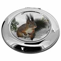 Forest Snow Squirrel Make-Up Round Compact Mirror
