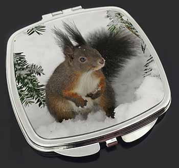 Forest Snow Squirrel Make-Up Compact Mirror