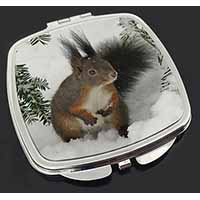 Forest Snow Squirrel Make-Up Compact Mirror