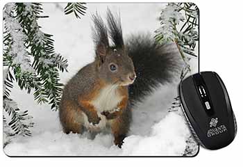 Forest Snow Squirrel Computer Mouse Mat