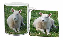 Lamb in Field Mug and Coaster Set