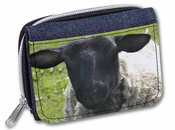 Black Face Sheep Unisex Denim Purse Wallet