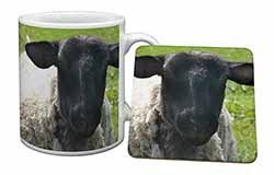 Black Face Sheep Mug and Coaster Set