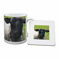 Black Face Sheep Mug and Coaster Set