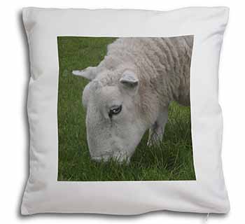 Grazing Sheep Soft White Velvet Feel Scatter Cushion