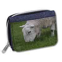 Grazing Sheep Unisex Denim Purse Wallet