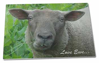 Large Glass Cutting Chopping Board Sheep 