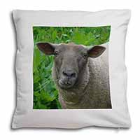 Cute Sheeps Face Soft White Velvet Feel Scatter Cushion
