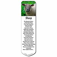 Cute Sheeps Face Bookmark, Book mark, Printed full colour