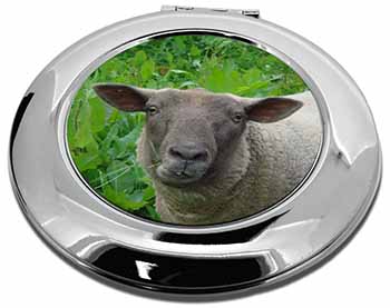 Cute Sheeps Face Make-Up Round Compact Mirror