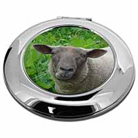 Cute Sheeps Face Make-Up Round Compact Mirror