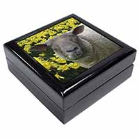 Cute Sheep with Daffodils Keepsake/Jewellery Box