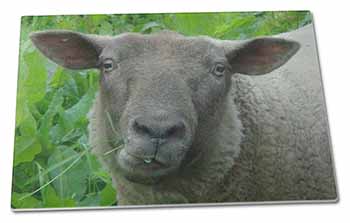 Large Glass Cutting Chopping Board Cute Sheeps Face