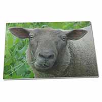 Large Glass Cutting Chopping Board Cute Sheeps Face