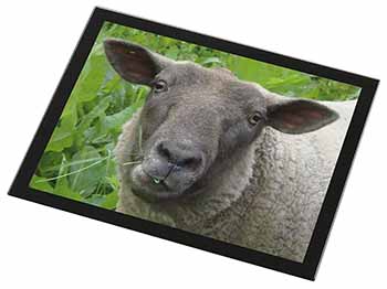 Cute Sheeps Face Black Rim High Quality Glass Placemat