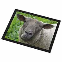 Cute Sheeps Face Black Rim High Quality Glass Placemat