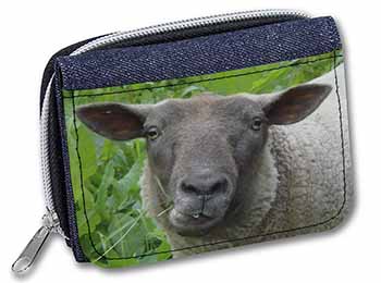 Cute Sheeps Face Unisex Denim Purse Wallet