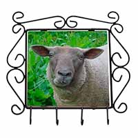 Cute Sheeps Face Wrought Iron Key Holder Hooks