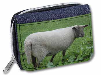 Sheep in Field Unisex Denim Purse Wallet