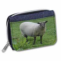 Sheep Intrigued by Camera Unisex Denim Purse Wallet