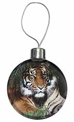Bengal Tiger in Sunshade Christmas Bauble