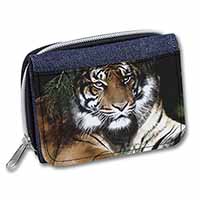 Bengal Tiger in Sunshade Unisex Denim Purse Wallet