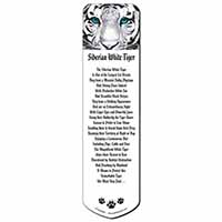 Siberian White Tiger Bookmark, Book mark, Printed full colour