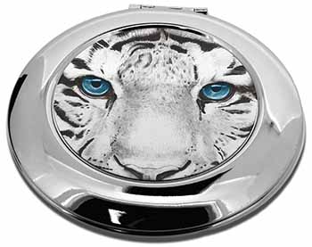 Siberian White Tiger Make-Up Round Compact Mirror