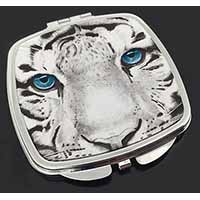 Siberian White Tiger Make-Up Compact Mirror