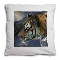 Bengal Night Tiger Soft White Velvet Feel Scatter Cushion