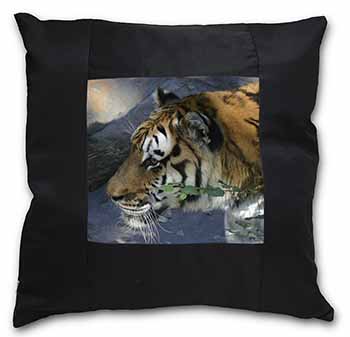 Bengal Night Tiger Black Satin Feel Scatter Cushion