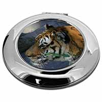 Bengal Night Tiger Make-Up Round Compact Mirror