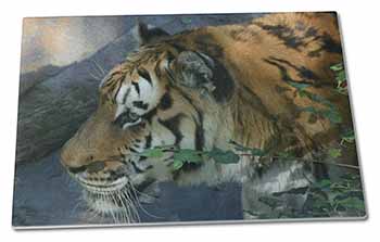 Large Glass Cutting Chopping Board Bengal Night Tiger