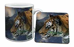 Bengal Night Tiger Mug and Coaster Set